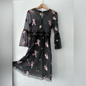 Romeo+Juliet couture Sheer Black Dress, S.